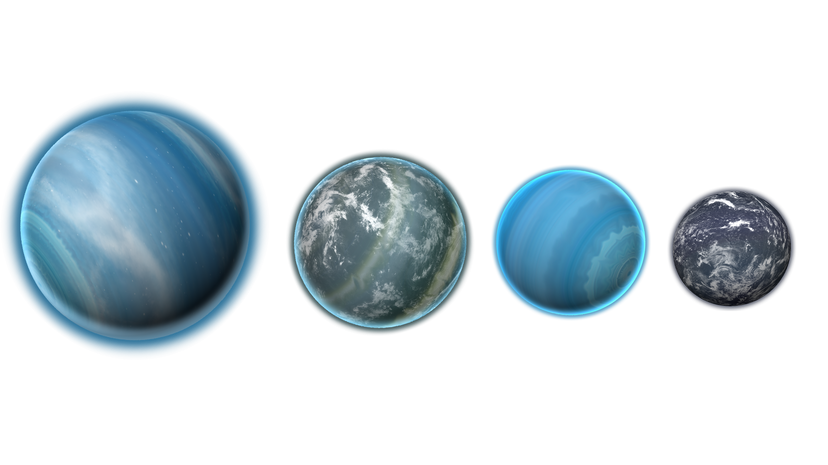 Logo met planeten
